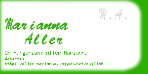 marianna aller business card
